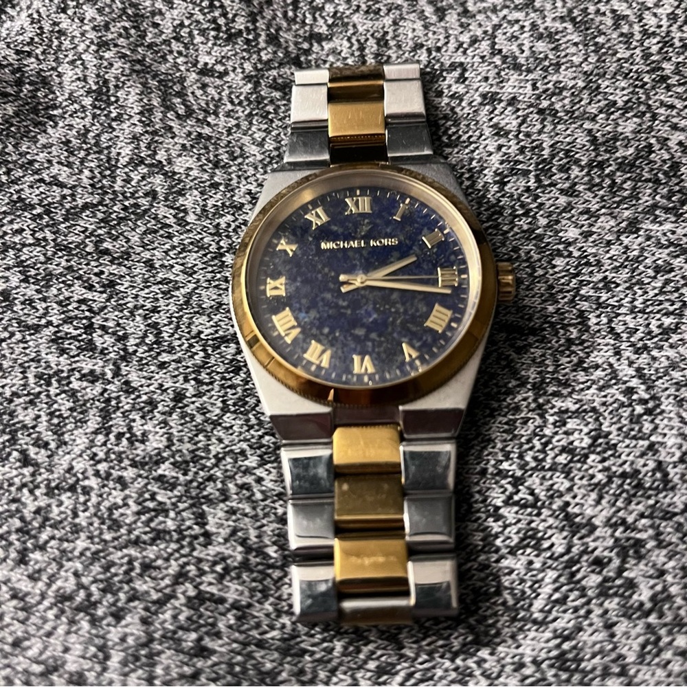 Michael Kors MK5893 Blue Lapis Dial Channing Two-tone Stainless Steel Watch - Picture 2 of 7